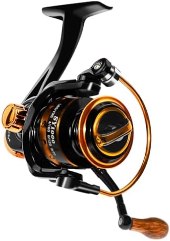 Summer and Centron Spinning Fishing Reels, Perfect for Ultralight Ice Fishing with 12 +1 BB Light Weight, Ultra Smooth Powerful, 5.2:1 High-Speed, Size 1000 Fishing Reel by QINGLER