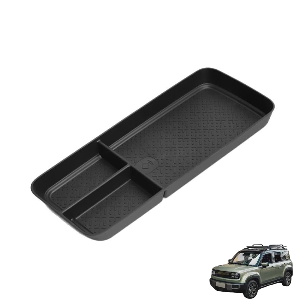 QQJHBAMYN TPE Lower Center Console Organiser Tray, for BaojunYep PLUS Car Centre Floor Consoles Accessory Interior Storage Easy Clean NonSlip