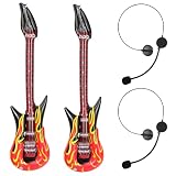 Le paquet comprend : L'emballage comprend 2 casques audio jouets et 2 guitares rock gonflables, que vous pouvez utiliser pour le cosplay. Fabriqués à partir de matériaux de haute qualité et bénéficiant d'une bonne finition, ils sont esthétiques et ne tombent pas facilement ni ne se cassent. Cet article n'est pas destiné aux utilisateurs âgés de moins de 14 ans.