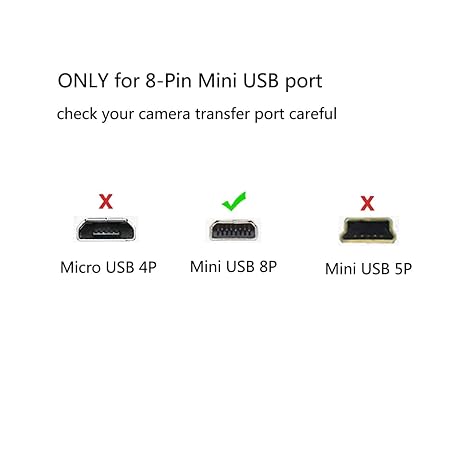 Replacement USB Camera Transfer Data Sync Cable Cord for Nikon Coolpix S6300 S3500 S3700 A10 L340 L840, UC-E16, UC-E17, Nikon D3200 D3300 D5300 D750