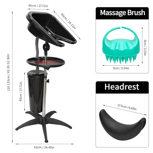 Portable-Shampoo-Bowl-Unit-with-Bucket-Basin-Massage-Brush-Headrest-organizer-tray-and-Height-Adjustable-Barber-and-Stylist-Hair-Salon-Shampoo-SinkSquare