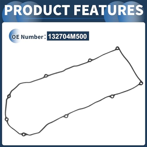 Image of Valve Cover Gasket, Cylinder Head Valve Seal Gasket No.132704M500 for Nissan ALMERA 2000-on Black, Rocker Cover Gasket 1 Pc