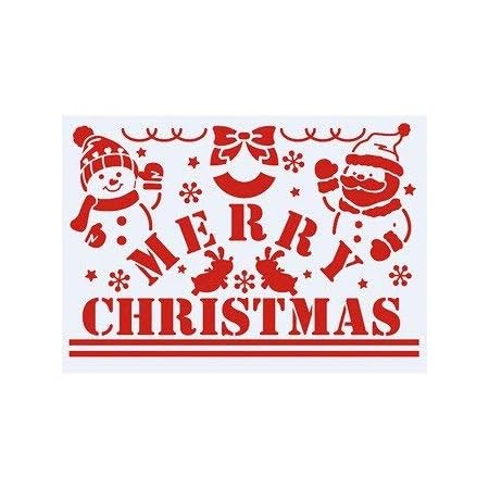 Amazon スノースプレー用型紙 A3 サンタ スノーマン クリスマスデコレーション Xmasリース 窓演出 紙 H29 7 W42cm クリスマス雑貨 おもちゃ