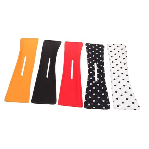 ASAKKURA 5個ファッション お団子ヘアシェイパー 点 ツイストクリップ ヘアスリング アクセサリー 忙しい朝に バンメーカー 黒ドット 白ドット 黒 赤 黄