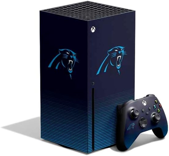 Skinit Decal Gaming Skin Compatible with Xbox Series X Bundle - Officially Licensed NFL Carolina Panthers Design