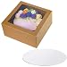 [15pcs]10x10x5 inch Cake Boxes with Boards Set,Brown Large Tall Sturdy Bakery Boxes with Window Lids Disposable Cardboard Container and Round Plain in Bulk 15 Pack of Each