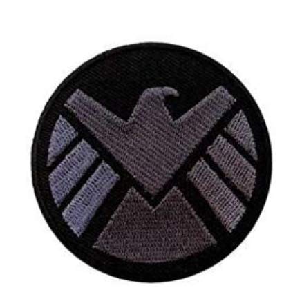 OYSTERBOY 2pcs Mirror Patch S.H.I.E.L.D Shield MCU Avengers Logo Tactical Patch Hook & Loop