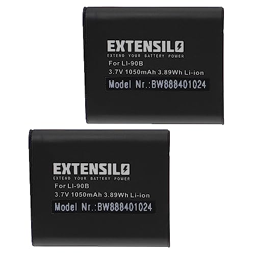 EXTENSILO 2X batería Compatible con Olympus Tough TG-Tracker cámara (1050 mAh, 3,7 V, Li-Ion)