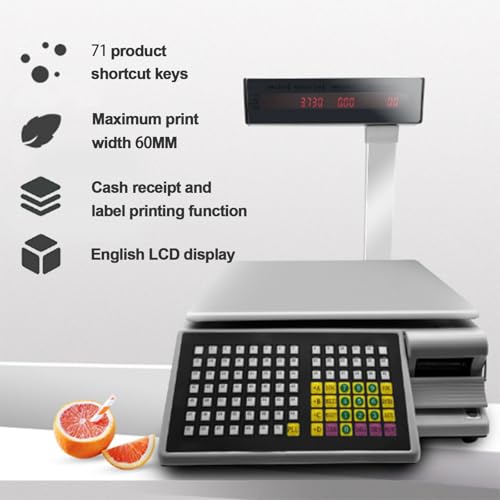 Báscula digital con impresora y doble pantalla LCD miniatura 3