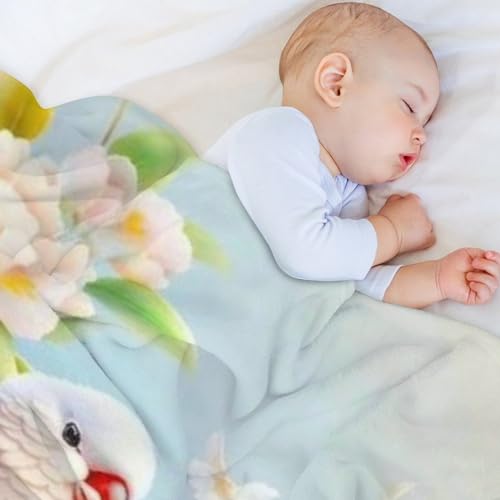 Couverture lit oiseau flanelle contre le froid pour canapé et bébé - 5