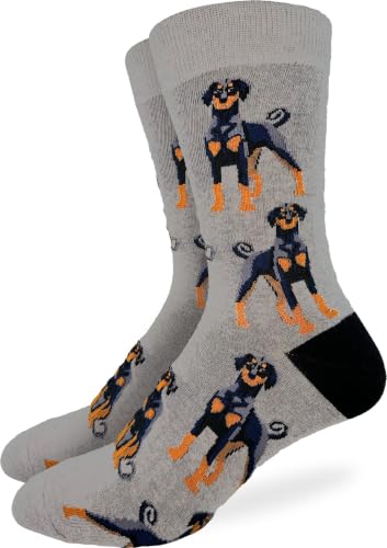 Good Luck Sock Men's Doberman Pinscher Socks, Adult, Shoe Size 7-12