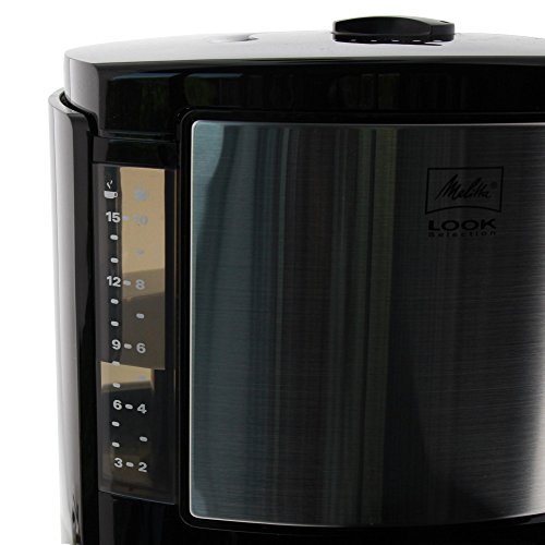 Melitta Look Therm Cafetera de Filtro con Jarra isotérmica, Selector de Aroma, Capacidad 10 Tazas (125 ml), Negro/Acero… - Imagen 7