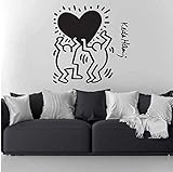 RONGAN 57X58Cm Keith Haring Wall Sticker for Kids Room Decorations Living Room Home Decor Mural...
