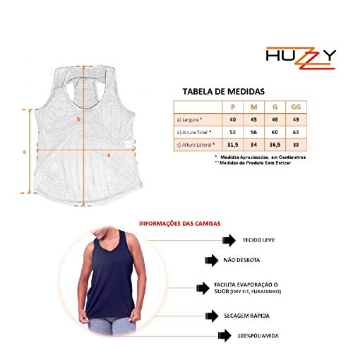 Camisa Regata Feminina Fitness Academia Dry Fit Basica Detalhe Costas (Cinza, G)