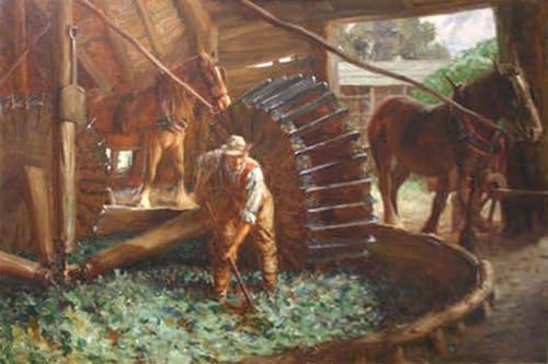 Pinturas al óleo clásicas cuadro el interior del molino para dar calidez a dormitorios