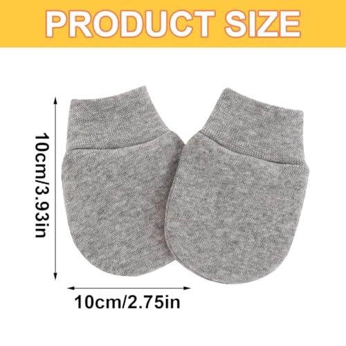 WeddHuis 6 Paar Anti-Grab Baumwolle Babyhandschuhe Fäustlinge für 0-6 Monate Baby Jungen und Mädchen (Schwarz, Weiß, Hellblau, Schwarzgrau, Grau, Dunkelblau)
