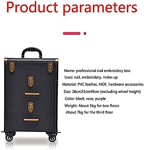 Estojos De Maquiagem, Carrinho De Maquiagem Sobre Rodas Estojo De Transporte Beauty Train Para Maqui