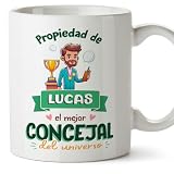 MUGFFINS Tazas Personalizadas para CONCEJAL hombre - En Español - Propiedad de - 11 oz / 330 ml - Regalo Personalizable original y divertido