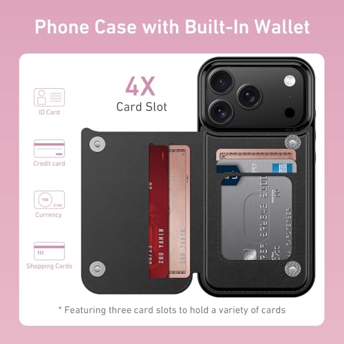 LETO Wallet Case for iPhone 17 Pro Max/iPhone 18 Pro Max, Leather Cover - image 2