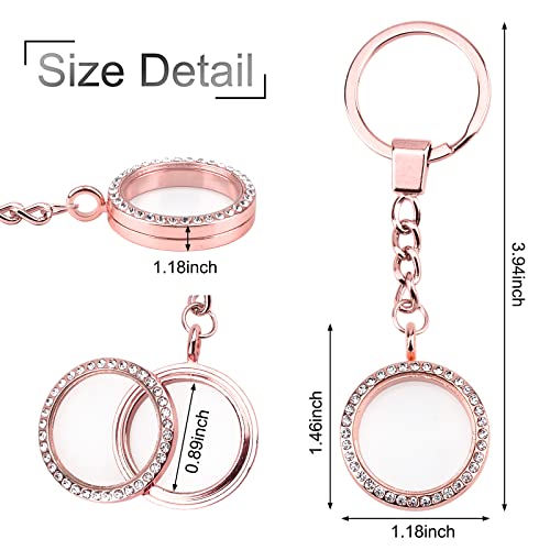 WANDIC Rhinestone Photo Charm Keychain - Image 2