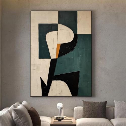 Art mural abstrait moderne en tons terreux pour sublimer la déco du salon