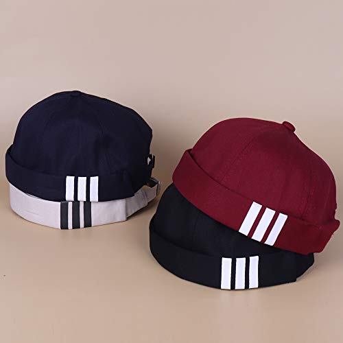4Ufit Brimless Adjustable Docker Hat, Beanie Retro Cotton No Visor Cap For Men And Women #TOP3