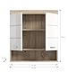 xonox.home Badezimmer Lambada Hängeschrank Schrank Badezimmerschrank hängend breit Wandschrank breiter Hängeschrank Bad in Front weiß Hochglanz Korpus Sonoma Eiche hell, ca.74x79x24 cm