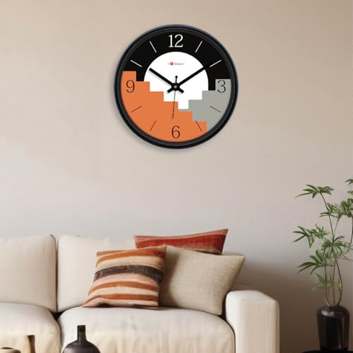 Image of Bosco Decorative Non Ticking Silent, Black Elegant 30 CM, Modern Design Round Wall Clock for Home, Living Room, Bedroom, Office and Kitchen | BWC-1247