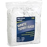 Pro-Clean Basics White Terry Cloth Rags: 3 lb. Bag