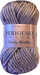 Cygnet Seriously Chunky Metallics Premium Acrylic Yarn - 477 Lead (100g)