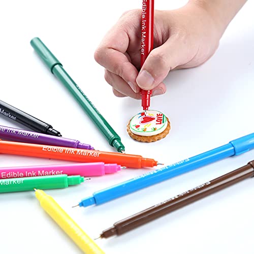 10 Canetas para colorir alimentos PCS, Marcadores comestíveis para biscoitos, Marcadores comestíveis