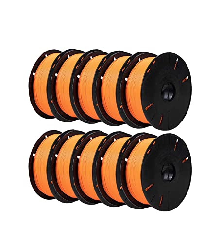 Image of Tesseract Premium PLA + 1.75mm 3D Printing Filament | Dimensional Accuracy + /- 0.03mm | Compatible with Most FDM Printers | 1 KG 3D Printer Filament - PLA Orange (Quantity 10)