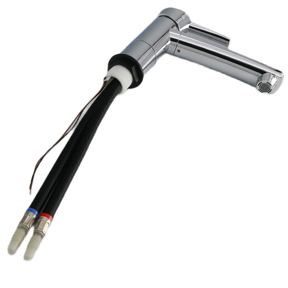 Grifo monomando Como para Autocaravana, Caravana, Camping, Barco, Interruptor Cromado