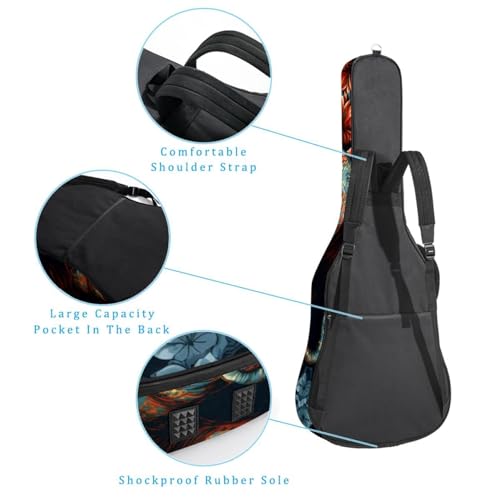 JRHEJTFZ Housse pour guitare acoustique de 1,9 cm d’épaisseur, étanche, durable et élégant, motif plantes brillantes, Multicolore 5., 42.9×16.9×4.7 in, Motif imprimé tendance - Les Beatles, Paul McCartney, John Lennon, RIngo Starr, George Harrison JRHEJTFZ Housse pour guitare acoustique de 1,9 cm d'épaisseur, étanche, durable et élégant, motif plantes brillantes, Multicolore 5., 42.9x16.9x4.7 in, Motif imprimé tendance – Image 4