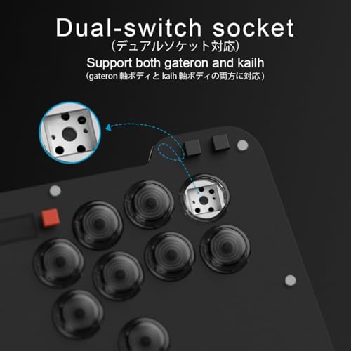 Image of Duelpad Leverless Controller Arcade Stick, Zen16 Arcade Controller for PC /PS3 /PS4 /PS5 /Switch /Steam, All-Button Arcade Fight Stick with SOCD /TURBO /Custom RGB /Hot-Swap /Low-Profile Switch (ZEN16 BLACK)