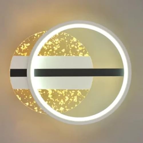 Luminaria de pared LED circular en acrílico minimalista de 28cm de altura