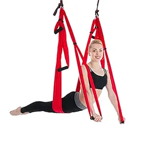 The Yogis? Lycra Fabric Aerial Yoga Hammock (Red - Colour)