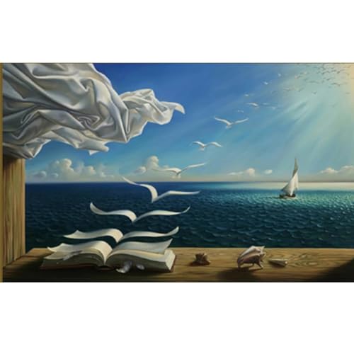 Tableau Salvador Dali les vagues impression sur toile déco salon 30x50 cm