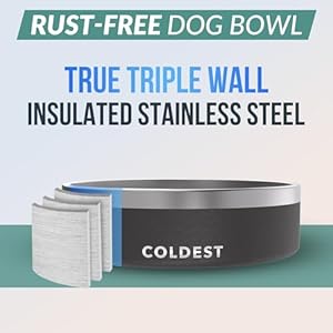 Coldestdogbowlantirustmetalnonslipdogbowlslargespillproofheavyduty3layersinsulateddogbowlfoodandwaterbowlfordogscatspetsdishwashersafe42ozstealthblack Urban Country Home Decor Coldest dog bowl anti rust metal non slip dog bowls large spill proof heavy duty 3 layers insulated dog bowl food and water bowl for dogs cats pets dishwasher safe 42 oz stealth black urban country home decor