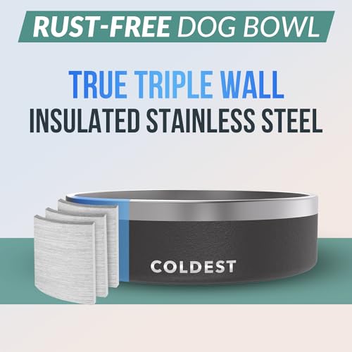 Coldestdogbowlantirustmetalnonslipdogbowlslargespillproofheavyduty3layersinsulateddogbowlfoodandwaterbowlfordogscatspetsdishwashersafe42ozstealthblack Urban Country Home Decor Coldest dog bowl anti rust metal non slip dog bowls large spill proof heavy duty 3 layers insulated dog bowl food and water bowl for dogs cats pets dishwasher safe 42 oz stealth black urban country home decor