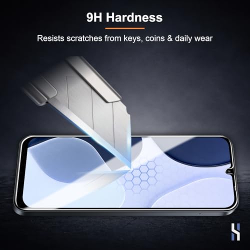 Image of Tempered Glass for Redmi 15C | Poco C85x | Redmi 15A | Redmi A7 Pro - Military Grade 9H Screen Guard, Anti-Scratch, Shatterproof, Edge to Edge Full Coverage - Black Border