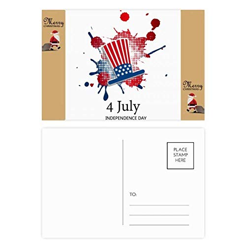 Cartes de remerciement Père Noël America 4 juillet en lot de 20 de qualité supérieure