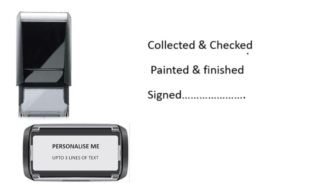 Athena Stamps Personalised 3 Line Rubber Stamp self Inking