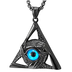 D-Metal Color:Black; Blue Evil Eye