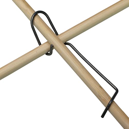 100 Tonkinklammern - Bambusklammern, Clips aus Edelstahl 306 für Bambus Stangen (Bambusrohr) mit Durchmesser 6-10 mm für individuelle Rankgitter (Plant Support) Zimmerpflanzen, Tomaten