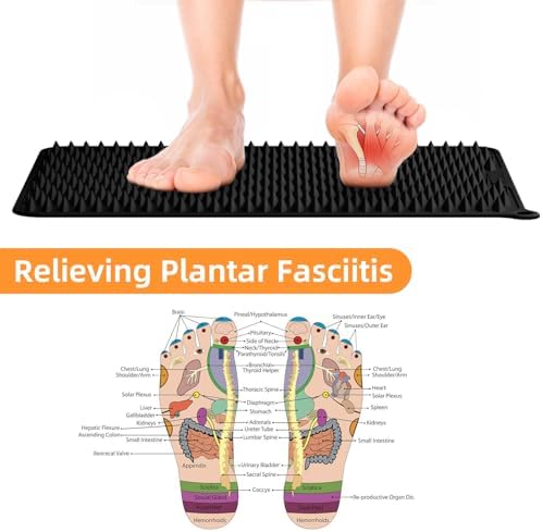 Acupressure Mat for Foot Massage, Silicone Foot Reflexology Mat - 3
