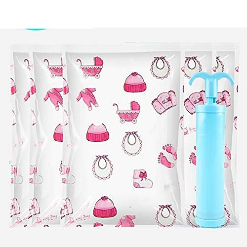 Bolsas de almacenamiento al vacío reutilizables que reducen volumen de ropa pack de 5 2