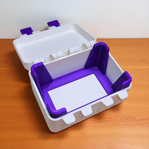 Image of Sentosa Plastic UNO Flip Card Game Storage Box with Detachable Tray, Snap-On Locks (Single Deck Storage Box Only), Multicolor
