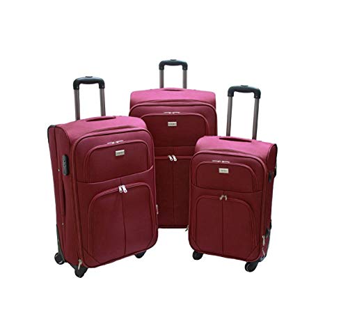 SLmilano Trolley valigia set valigie semirigide set bagagli in tessuto