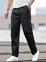 Beauty Bulk Men’s Black Lycra Cargo Jogger Pants | Slim Fit Stretchable Track Pants with Multiple Pockets | Elastic Waist Casual Streetwear Trousers for Men (in, Alpha, L, Regular, Black) gallery image